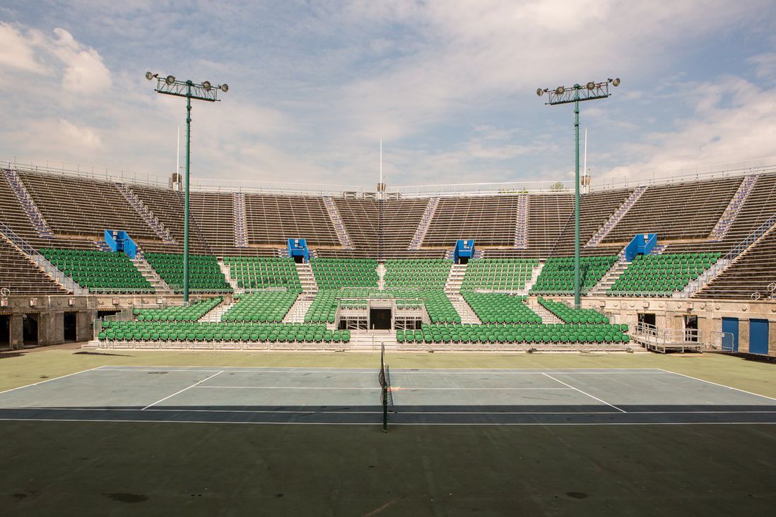 The view from center stage at Forest Hills Stadium</br>